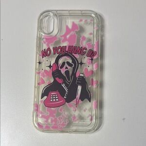 Scream Pink Clear Graphic iPhone XR Soft Case